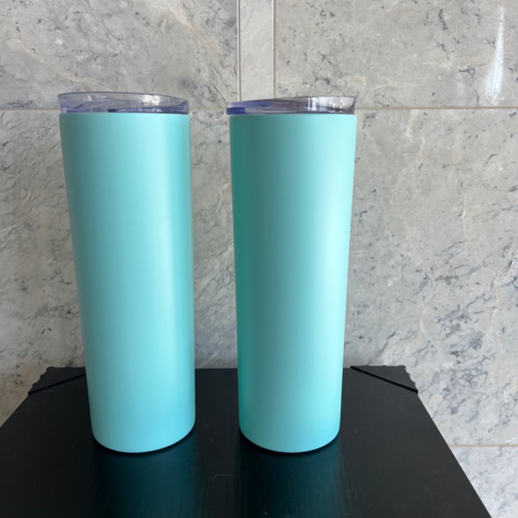 STRATA CUPS Teal Skinny Tumbler with Lid and Straw (8 Pack ) - 20 Oz - Picture 3 of 4